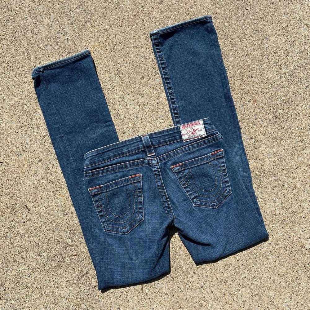 Vintage low rise dark wash True Religion Jeans